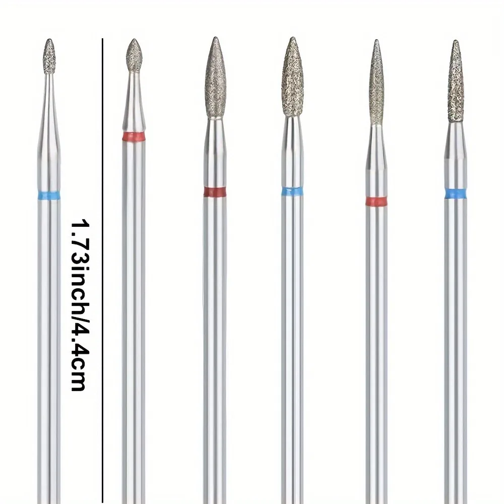 مجموعة لقم مثقاب أظافر احترافية على شكل لهب من المطاحن الروسية، لدغ تنظيف البشرة، تدريبات مانيكير كهربائية، أظافر غير معطرة
