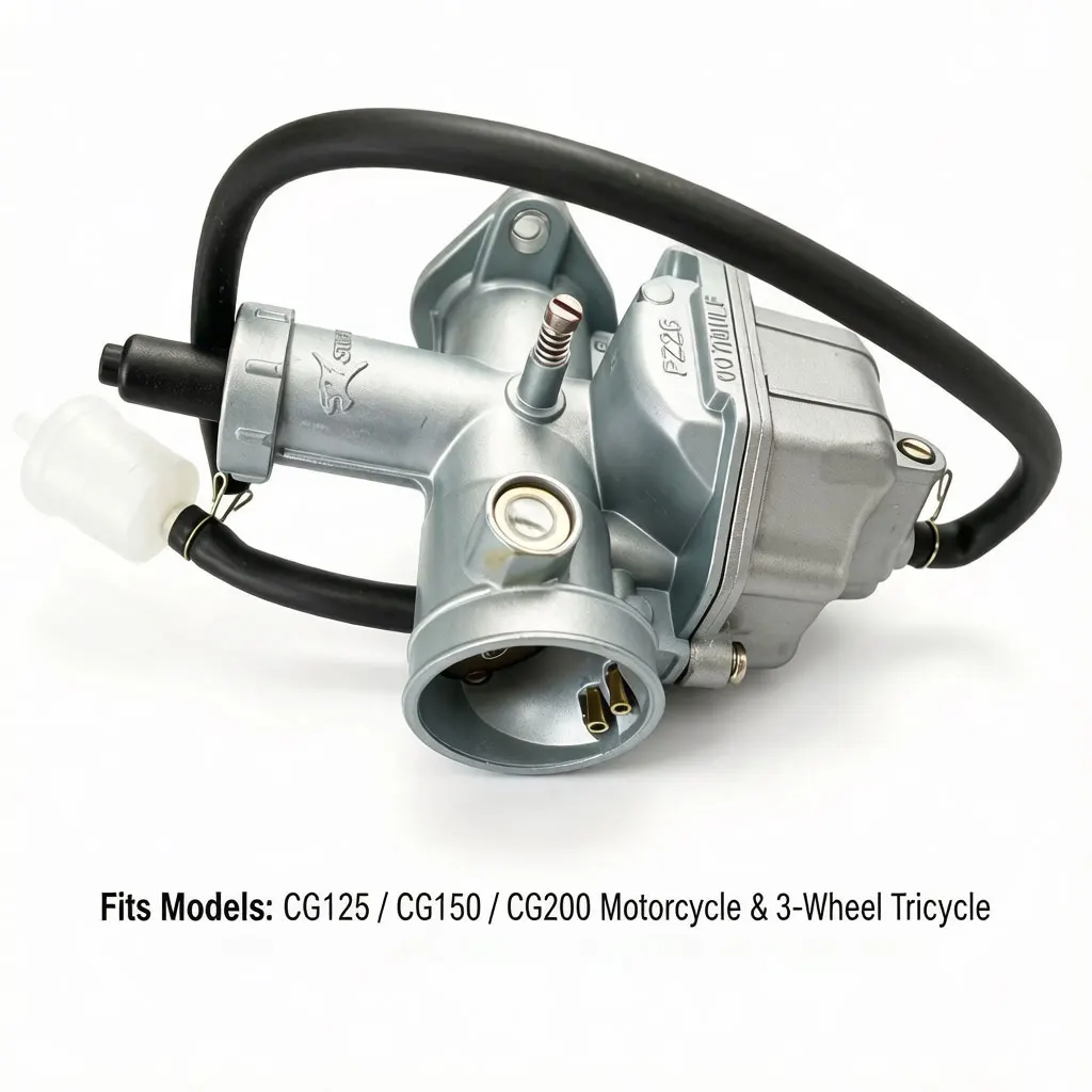 Carburador de Repuesto para Motocicleta CG125/150/200, Kit de Carburador PZ26 PZ27 PZ30, Instalación Directa, Listo para Usar