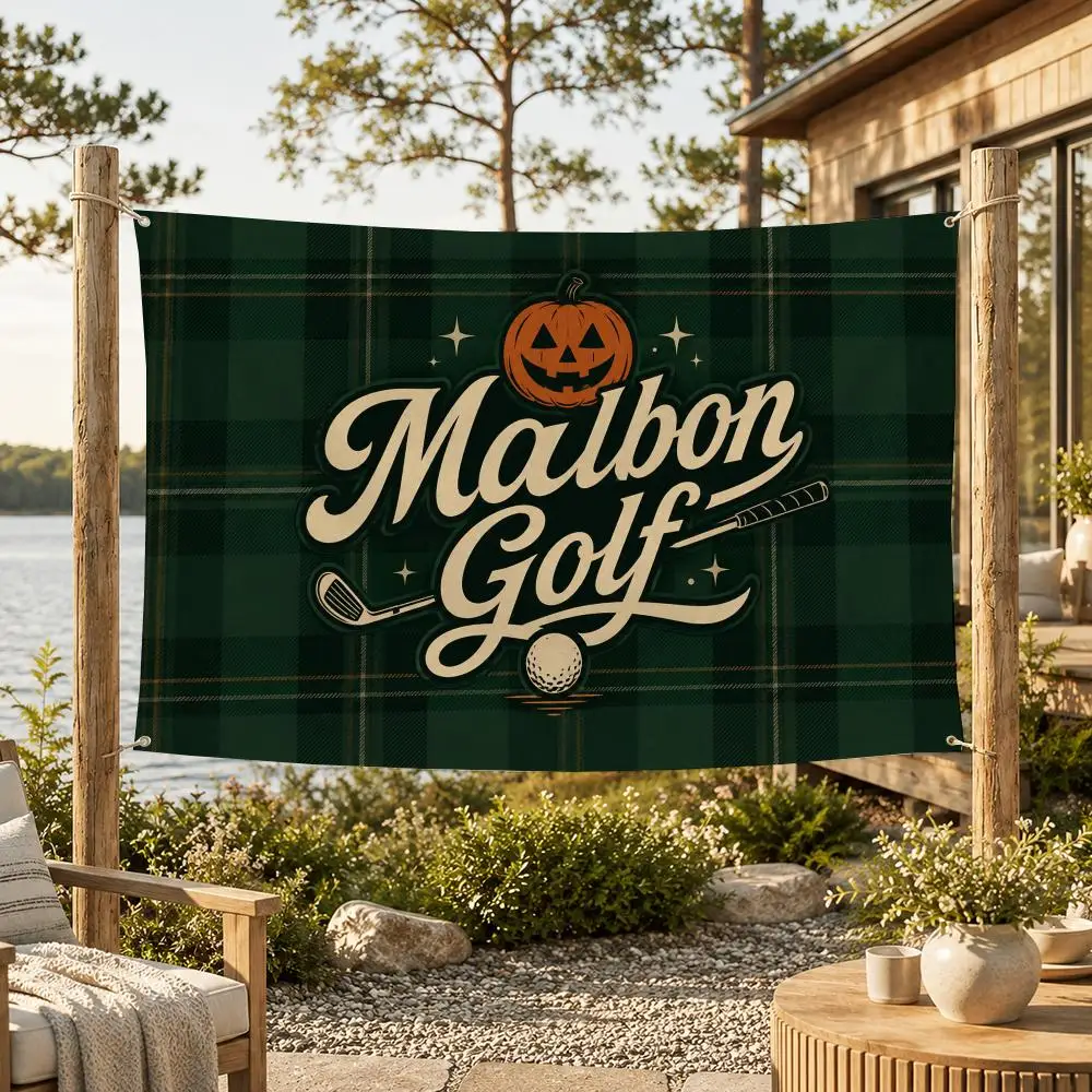 Marke Malbon Golf-Flaggen Minimalistische Stoff-Flaggen Outdoor-Gartenbanner Hängeschild für Laden- und Heimdekoration – Detail 11