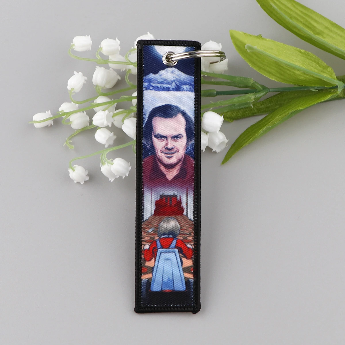 هالوين الرعب التطريز النفاثة العلامات القتلة العلامات الرئيسية الدراجات النارية سيارات المفاتيح للأصدقاء تزين حلقات المفاتيح اكسسوارات الهدايا