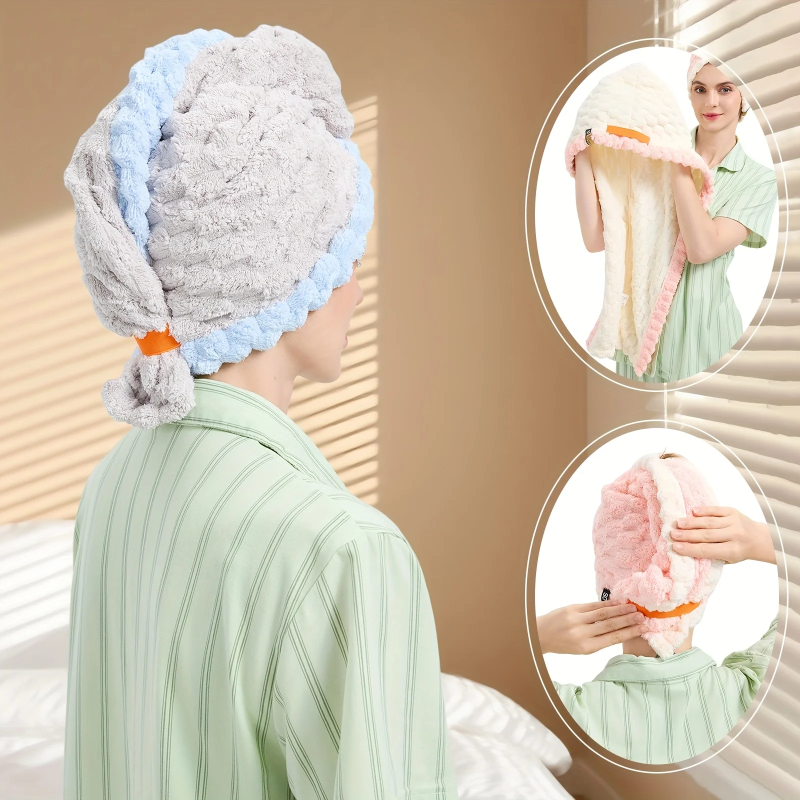 1pc Women's Plus Large Quick Drying Absorbent Towel - Super Absorbent, Thick and Soft, Suitable for Home and Travel