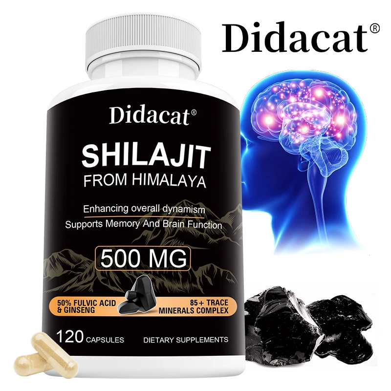 Himalayan Shilajit, Organic, 50% Fulvic Acid & Ginseng, Supports Memory & Brain Function