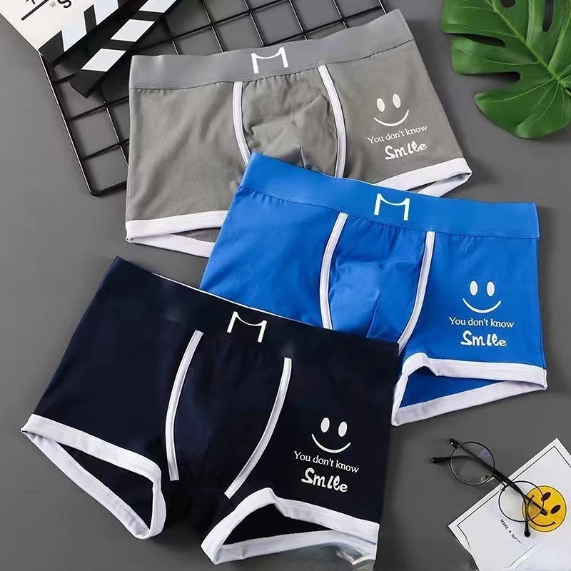 Men's Cotton Underpants Trend Boxer Shorts Summer Sports Breathable Comfortable Underwear Teenagers Coton Boxer Shorts XXXL