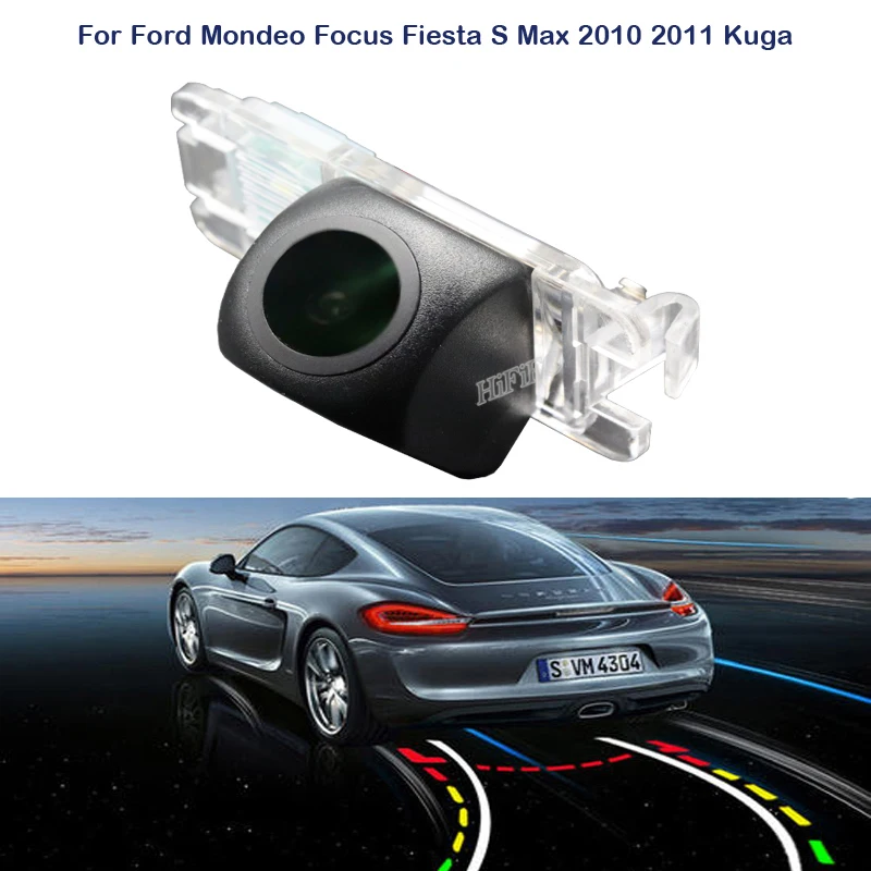 

For Ford Mondeo Focus Fiesta S Max 2010 2011 Kuga HD Wireless Car CCD Rear Camera Fisheye 8 12 led dynamic Night Vision bracket