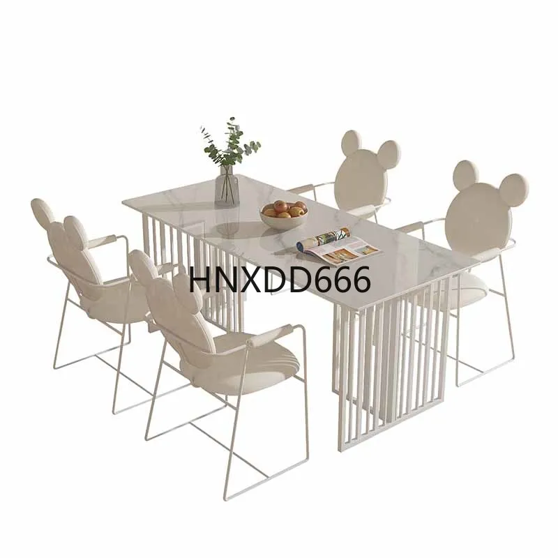 

Light Luxury Unique Dining Table Kitchen Kawaii Space Saving White Tables Restaurant Modern Nordic Mesas De Comedor Furniture