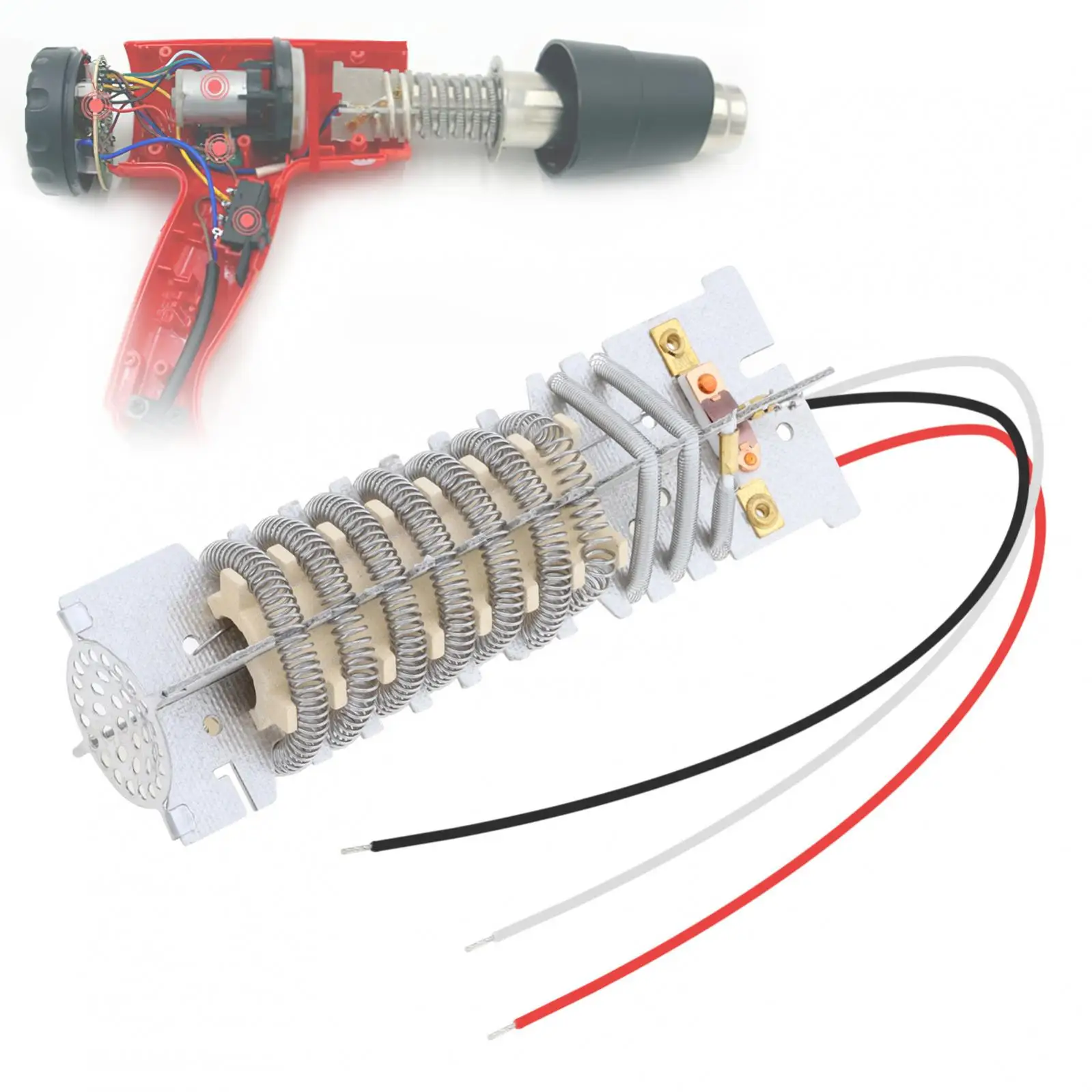 Heat Gun Core AC220V Three Wires Heating Core with Overheating Protection for 1500W / 2000W Heat Gun without Digital Display