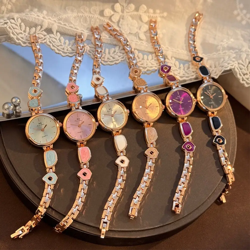 Vintage Irregular Bracelet Watch Elegant Luxury Ladies Watch Gift Button Design Wristwatch Women