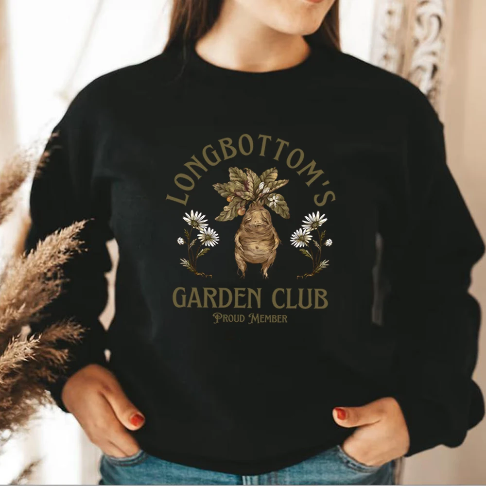 Longbottom\'s Garden Club Graphic Sweatshirt  Magical Botanicals Shirt Herbology Hoodie Mandrake Shirt Magic Sweatshirts