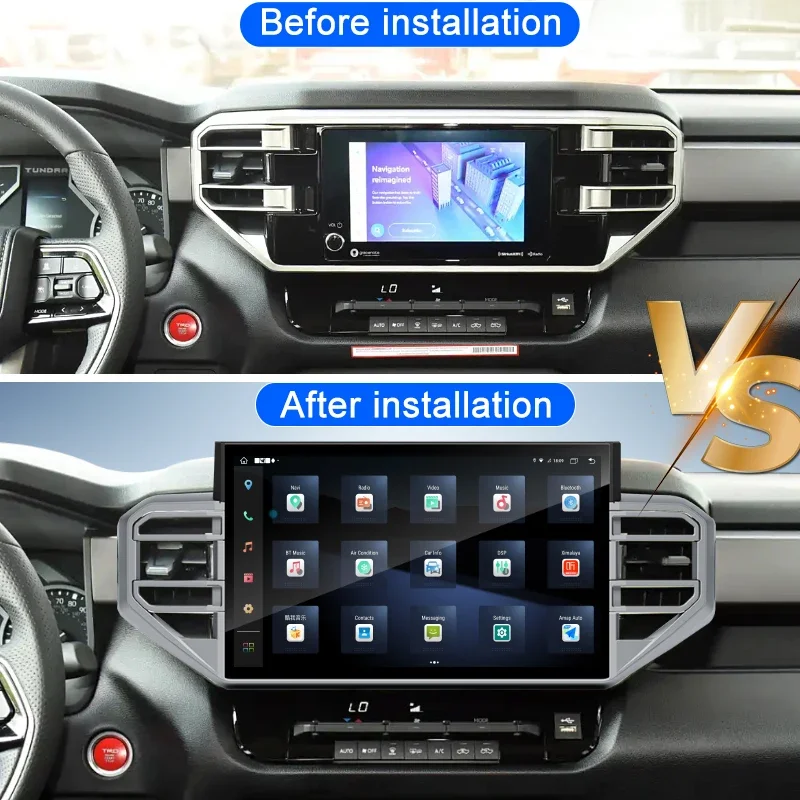 2023 Android Car GPS Navigation System for Toyota Tundra Sequoia 2022 2023 - Multimedia Player Auto Stereo Head Unit Car Accesso