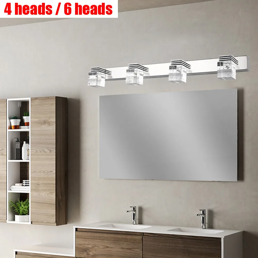 Bymaocar Spiegel Frontlamp Binnenverlichting 4 Heads Led Muur Schansen Lamp 0-5m ² Bestraling Oppervlakte Fit Woonkamer, Badkamer, Slaapkamer