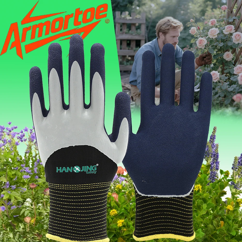 

ArmorToe Waterproof Gardening Gloves Double Layer Latex Anti-Slip Comfortable for Seafood Harvesting Tide Pool #Armor8042