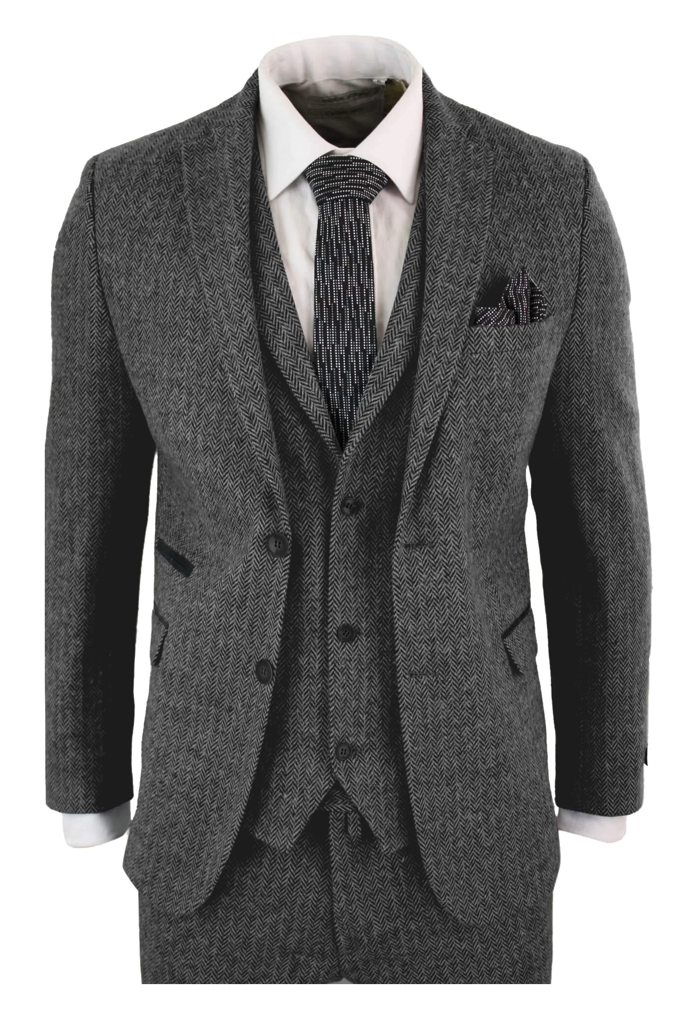 الأزرق الداكن الزفاف البدلات الرسمية الخريف الشتاء واحدة الصدر سميكة متعرجة تويد الرسمي الرجال الدعاوى السترة سترة السراويل 3 قطعة مجموعة