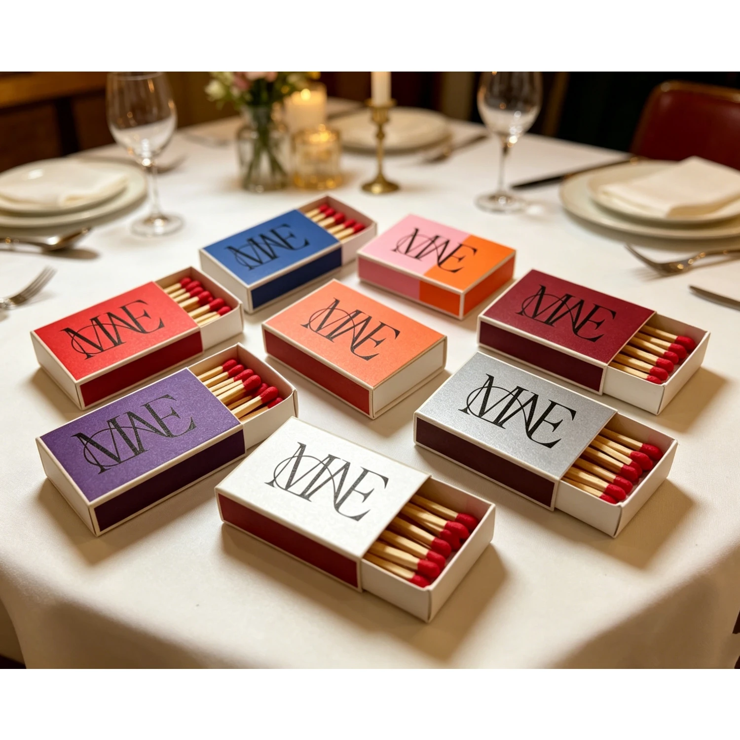 

Personalized Wedding Vibrant Matchboxes, Custom Colorful Safety Match boxes, Lively Favours for Wedding