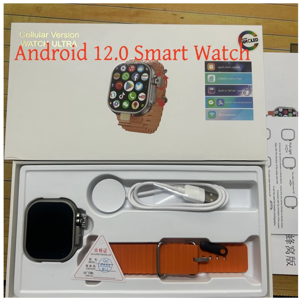 

CD12 S10 Ultra Smartwatch 2080Mah Standby King Smart Watch With Rotary Camera HD Video Call GPS Position WIFI Connect Compass