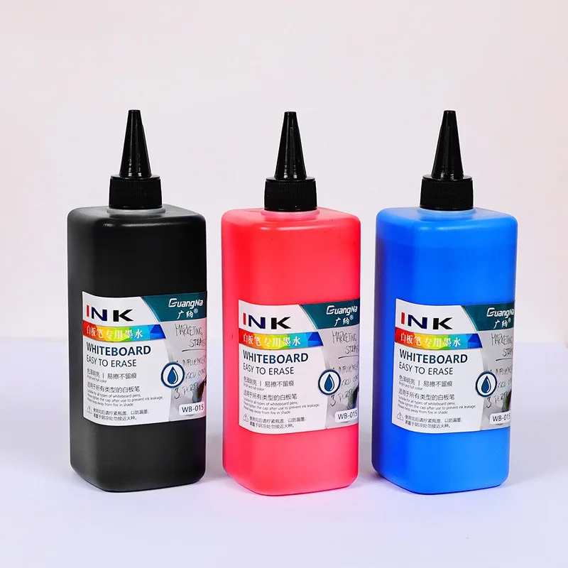 150/500ML Large Capacity Whiteboard Pen Ink Teaching Erasable Red Black Blue Marker Pen Ink Refill Liquid Easy To Erase