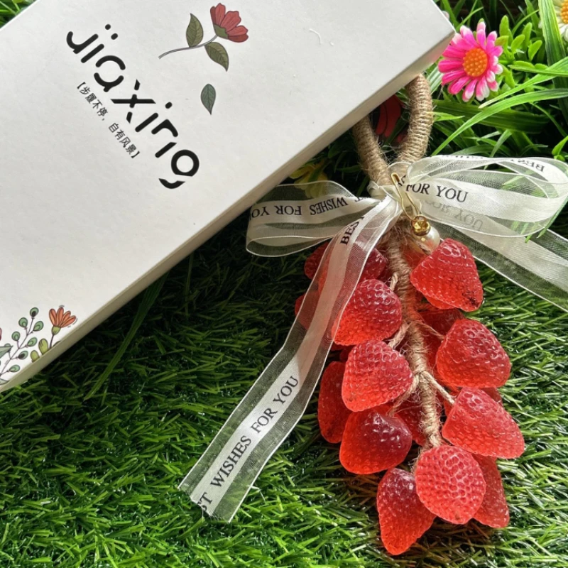 صندوق هدايا رائحة صابون الزيت العطري، كريستال فراولة الاستحمام غسل التنظيف المغذي قالب الصابون المصنوع يدوياً، لصالح الزفاف، الحاضر