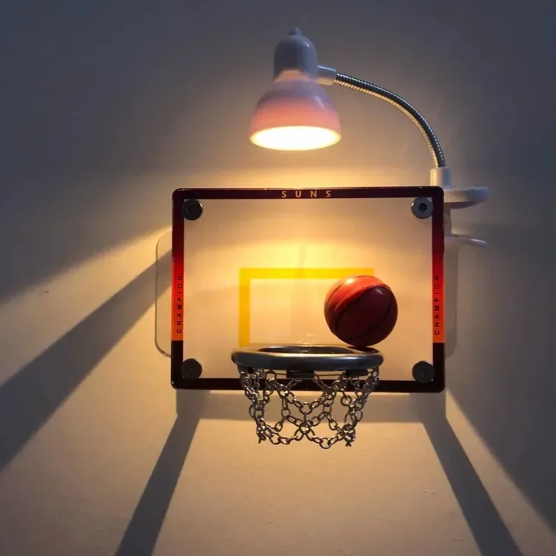 Basketball Boy Gift Team Original Mini Basketball Stand Bedroom Decoration Moon Lamp Gifts for Friend Room Bedside Sleeping Lamp