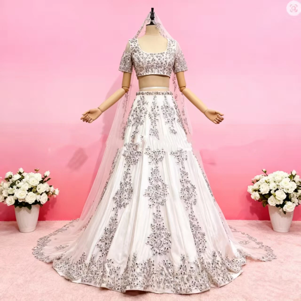 Luxury White Indian Evening Dresses With Wrap Elegant Two Piece Lace Dubai Arab Prom Dresses Maxi Formal Customised
