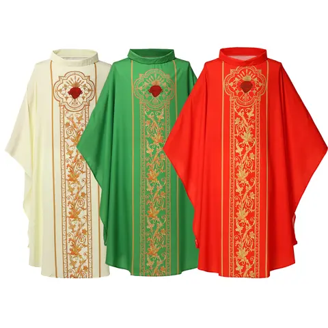 Celebantes Chasuble Mass Vestiments Robe Priest Cosplay
