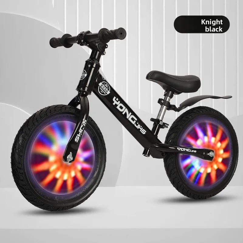 Children's Balance Bike 12/14 Inch Pedal-Free Push Bike for Boys and Girls Ages 7-12, Select Styles with Light-Up Wheels