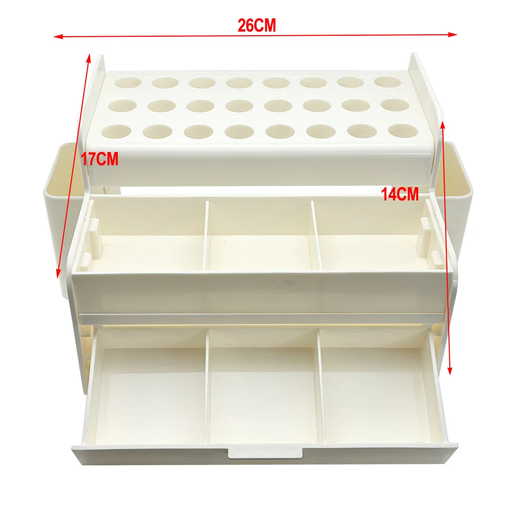 Dental Resin Composite Storage Holder Organizer Oral Material Storage Applicator Dispenser Box Rubber Band Case