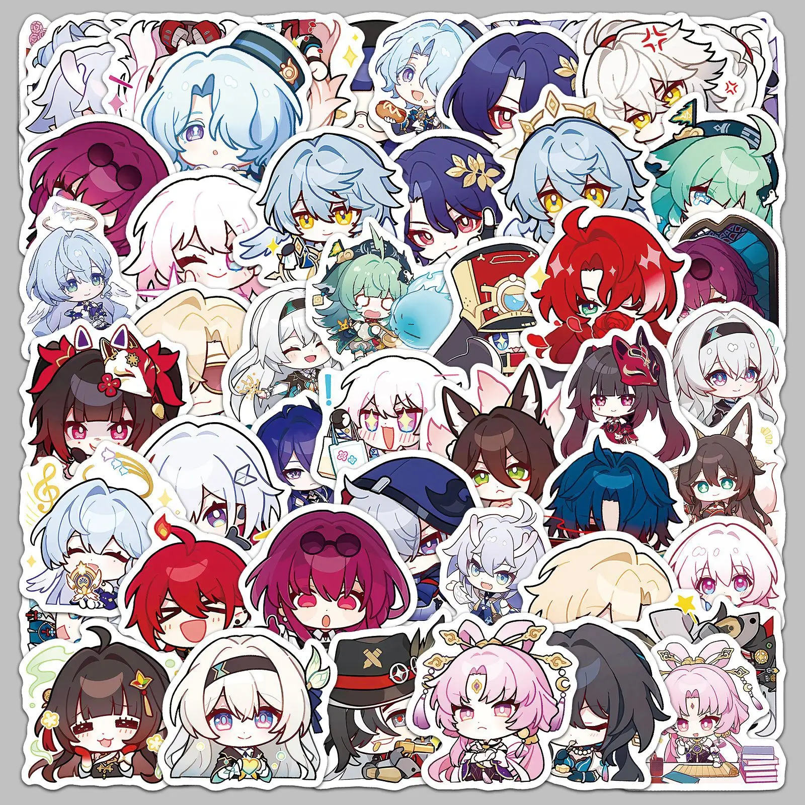 

50Pcs Honkai: Star Rail Series Stickers Suitcase Phone Case Water Bottle Waterproof Decoration Diy Sticker Packs