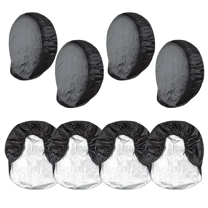 1/4PCS Universal Wheel Tire Covers Protection Waterproof outdoor Covers For RV Motorhome Camper Car Trailer UV Weather Resistant