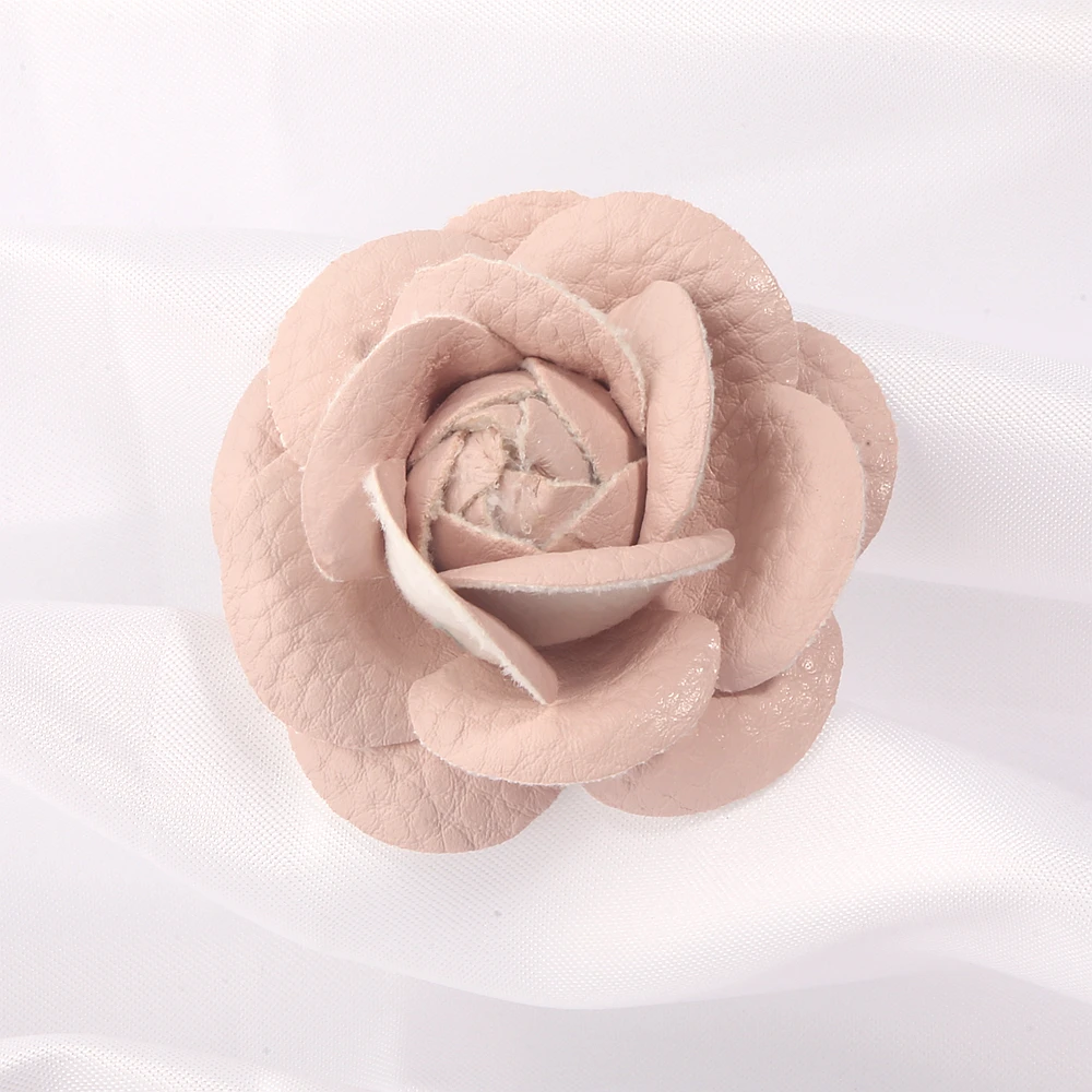 

5cm PU Rose Head Large Red Artificial Rose Flower Applique Leather Crafts Fake Flowers Heads For DIY Clothes Shoes Hat Decor