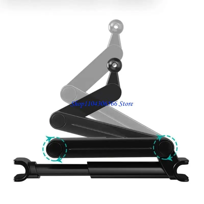 02DD Telescopic Car Rear Pillow Phone Holder Tablet Rotating Holder Car Back Stand Headrest Bracket Holder Accessories
