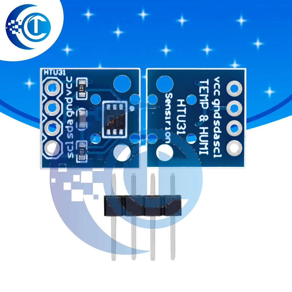 Módulo sensor de temperatura e umidade de alta precisão HTU31D: sonda de versão de atualização HTU21D – para Arduino