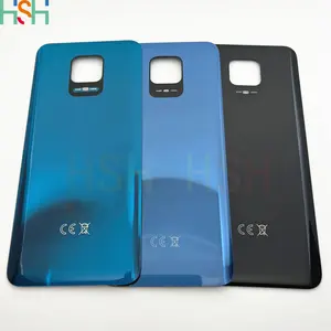 Bilashmart Xiaomi Redmi Note 9S Note 9 Pro 64MP Battery Back Cover 3D Glass Panel Rear Door Housing Case Replace Camera lens