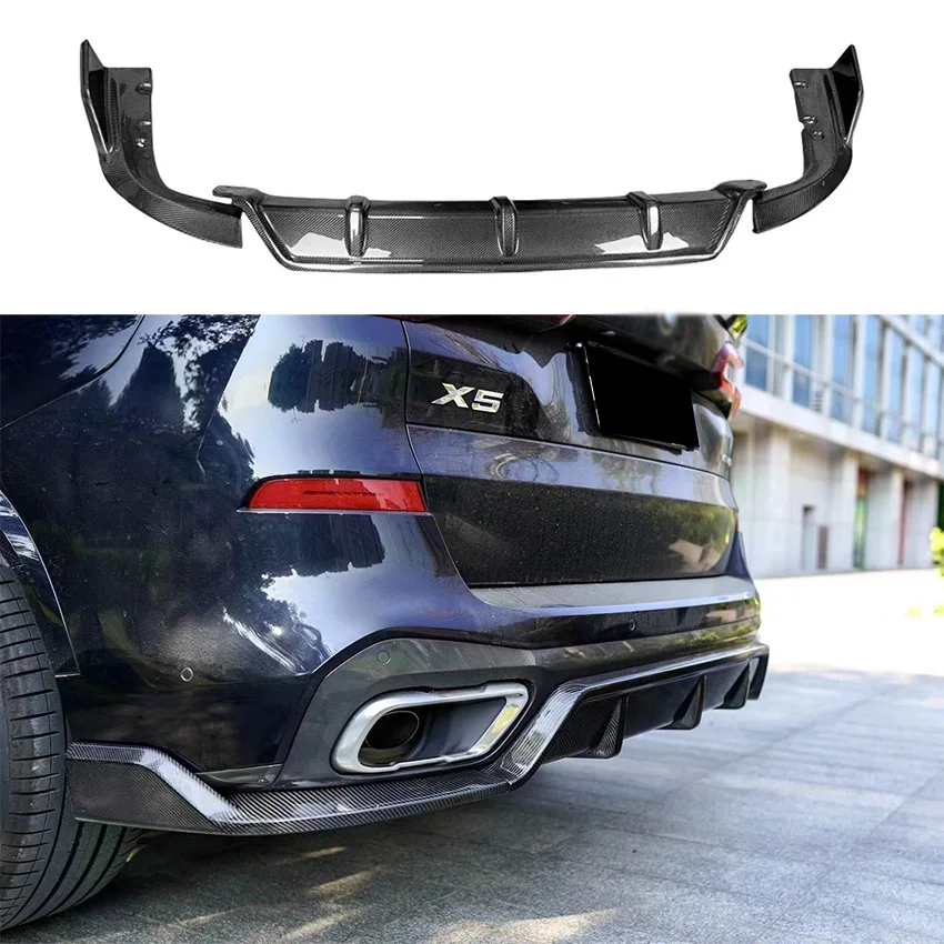 

For BMW 2019-2022 X5 G05 Rear Bumper Lip Separator High Quality Carbon Fiber Guard Spoiler Car Modification Parts