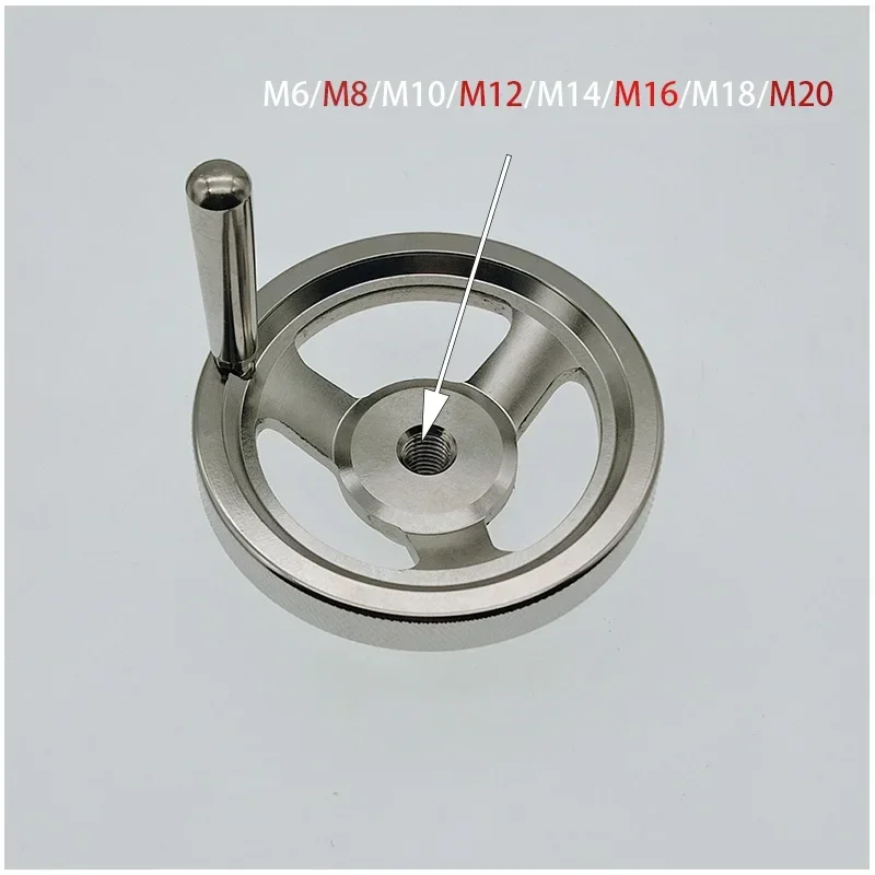 Threaded Handwheel Handle Stainless Steel  Machine Tool Mechanical L Valve