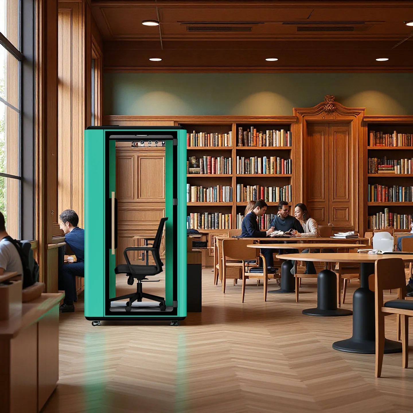 

Soundproof pod Sofa Phone booth Conference pod Music recording studio Booth Office pod Movable conference sound booth