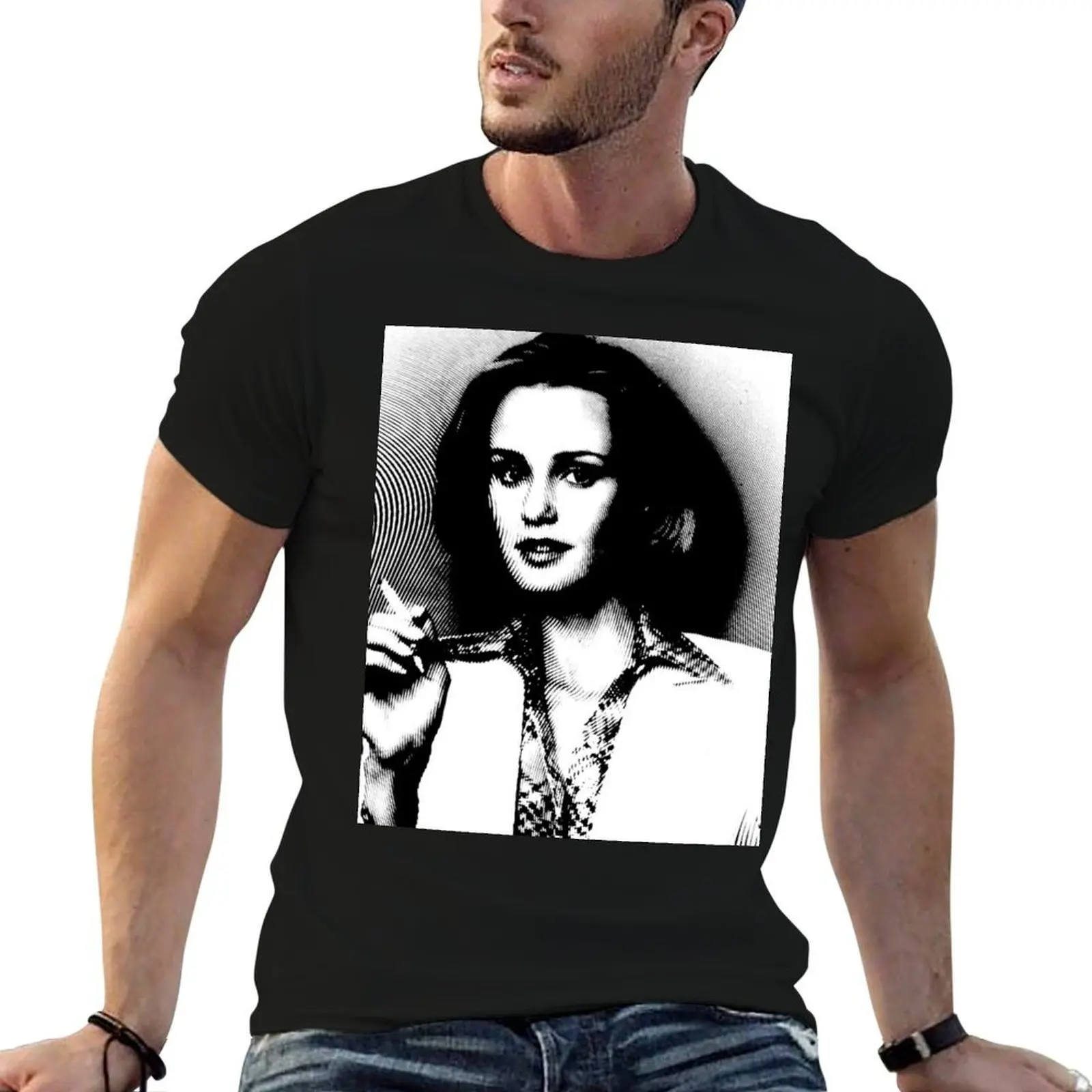 Iconic Lange T-Shirt summer clothes blue lock mens clothing