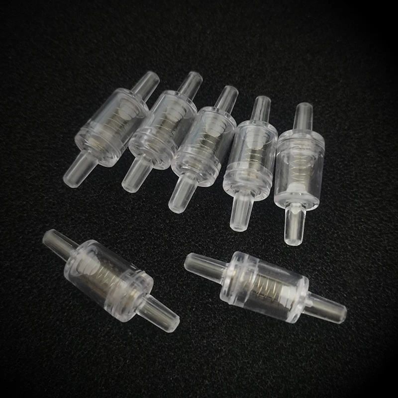 5/10pcs Aquarium Air Pump Check Valve 5 X One Way Non-Return Check Valve with Spring Aquarium Fish Tank Accessories Co2 System