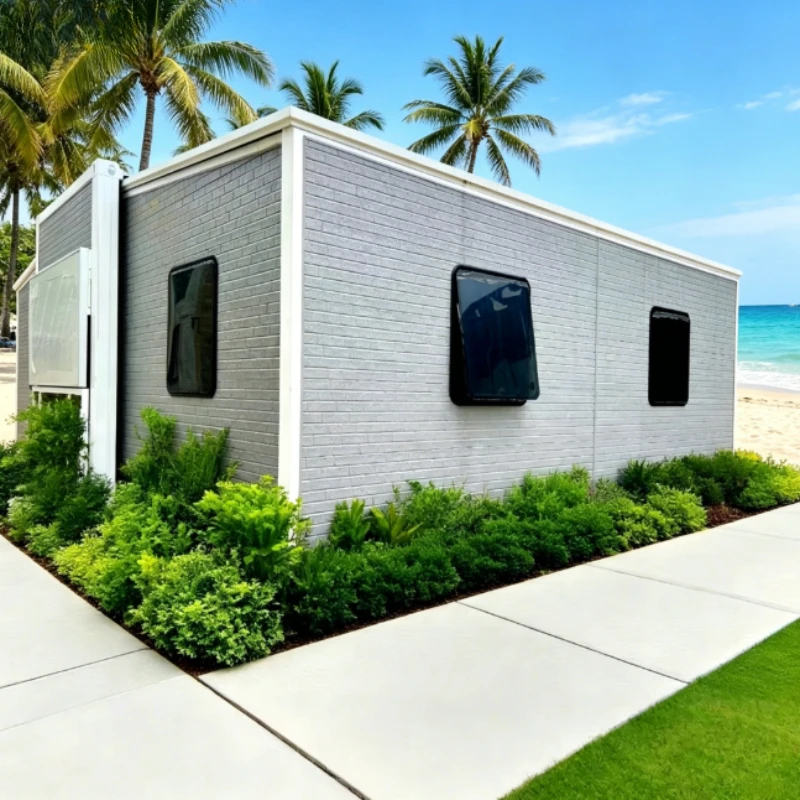 Customized Luxury Extendable Prefabricated Modular Sandwich Panel Container House 20 Tiny Units Modern Living Room Bedroom