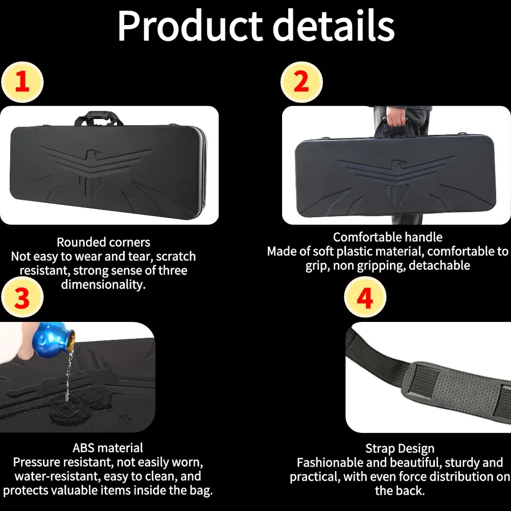 Estuche para arco duro ABS tiro y caza transporte mano u hombro - imagen 4
