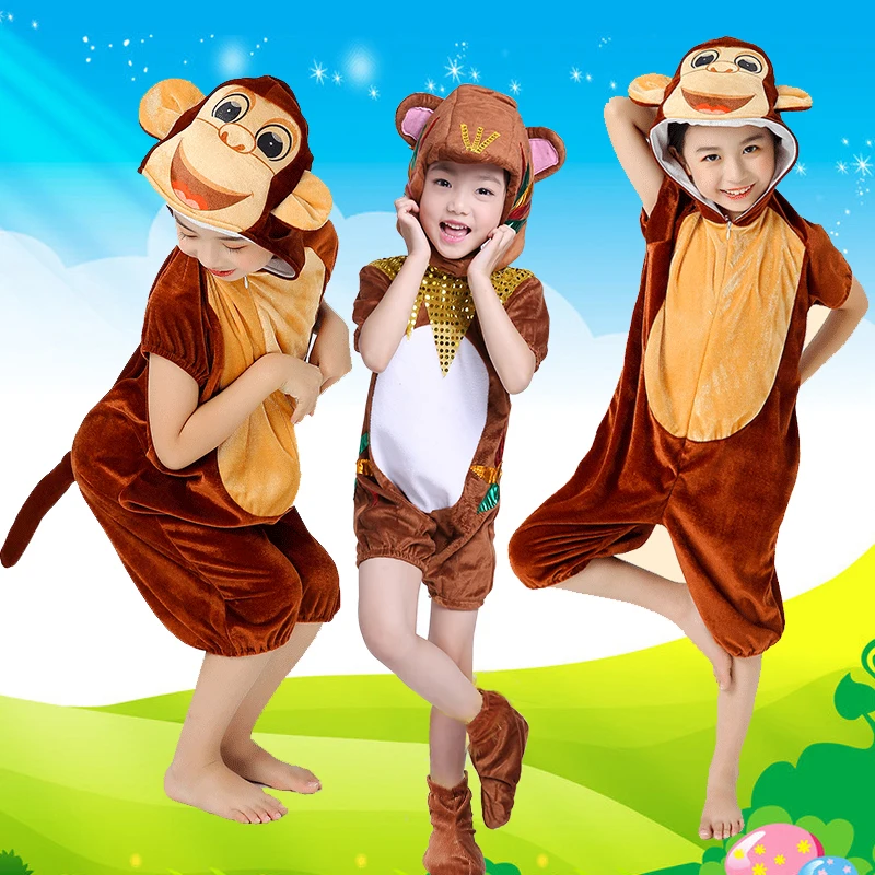 Halloween Children's Animal Performance Costume Kindergarten Monkey Performance Clothes Little Animal Learn to Catch the Moon...