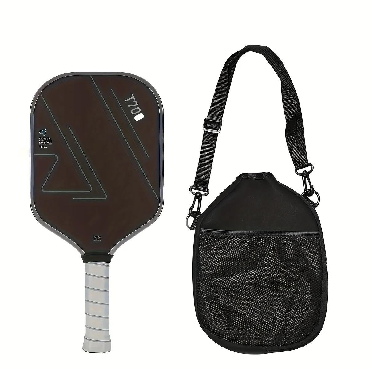 

1 шт. чехол Pickleball Paddle с регулируемым ремешком через плечо — прочный нейлон, черный — идеальный подарок на Рождество и Хэллоуин