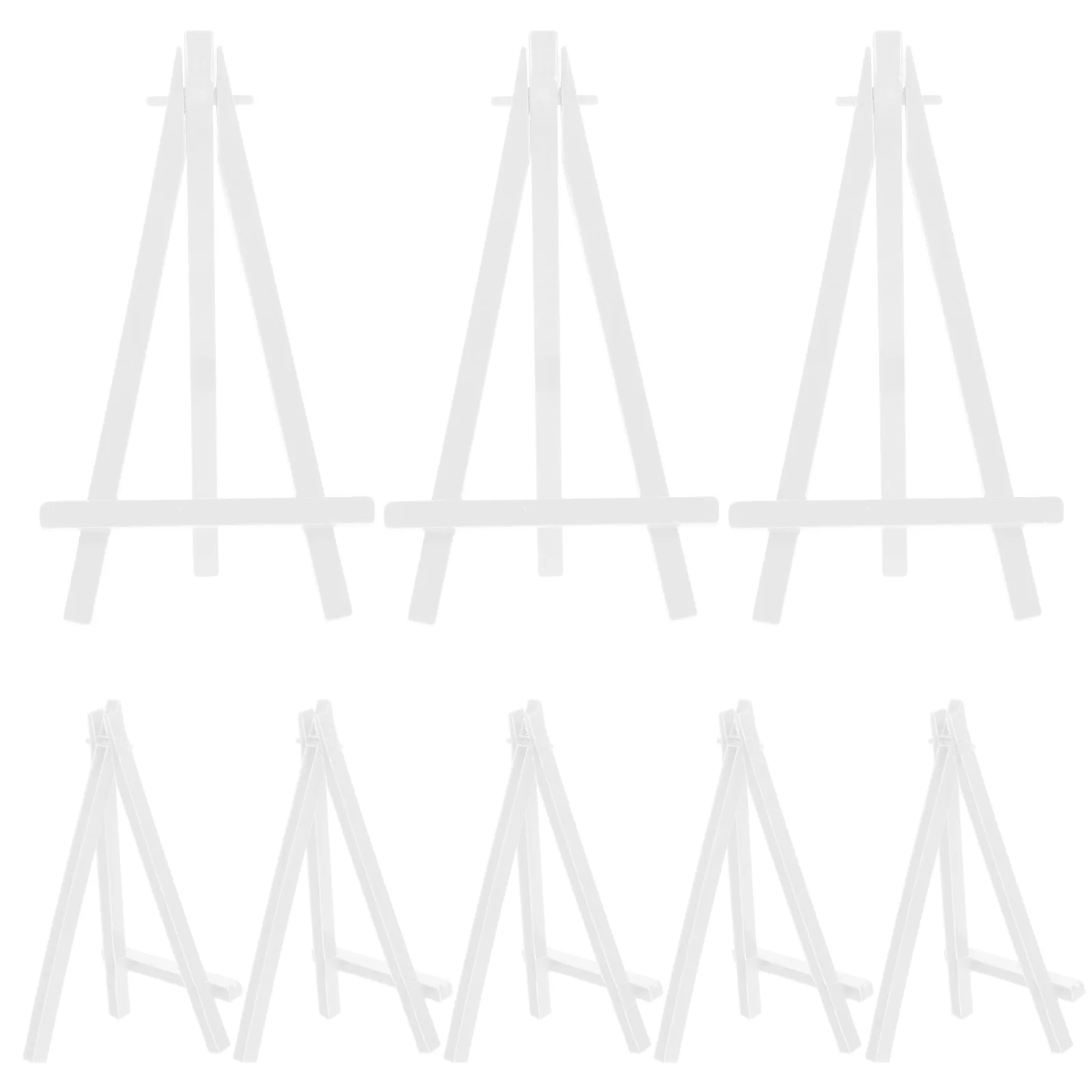 

10 Pcs White Mini Easel Tripod Display Stand Kids Student Lightweight Foldable Painting Exhibitions Adjustable Storage