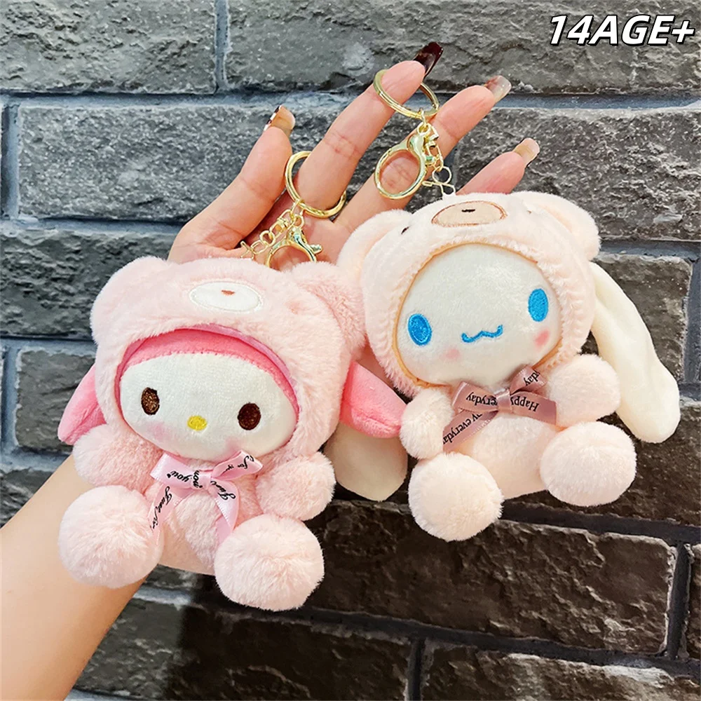 

Sanrio Hello Kitty плюшевый брелок куклы Cinnamoroll Melody Pochacco мультфильм рюкзак кулон аксессуары дети подарки для девочек игрушки