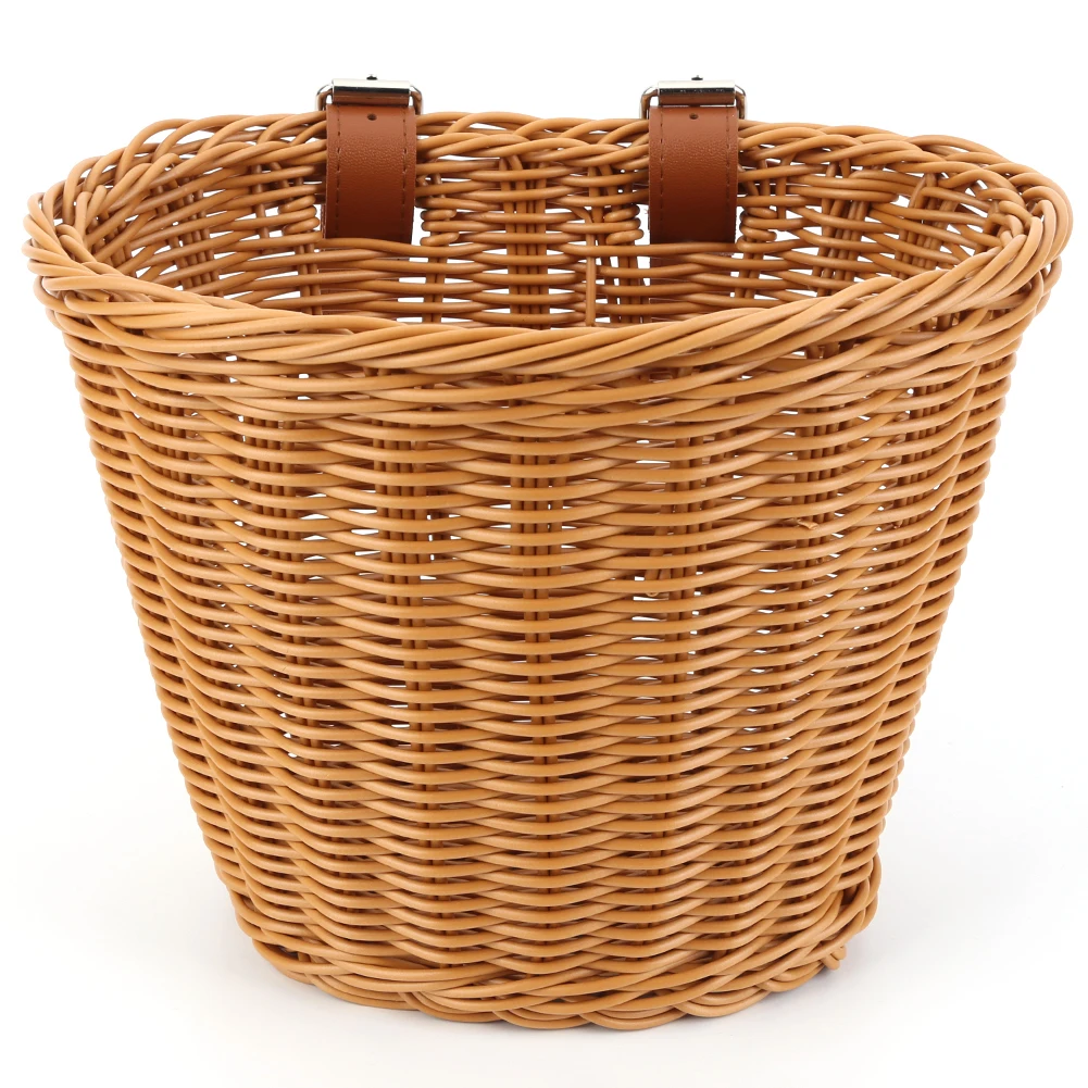 Rotan fietsmand Verstelbaar stuur aan de voorkant Fietsmand Vintage traditionele fietsmand voor kinderen Kinderfiets