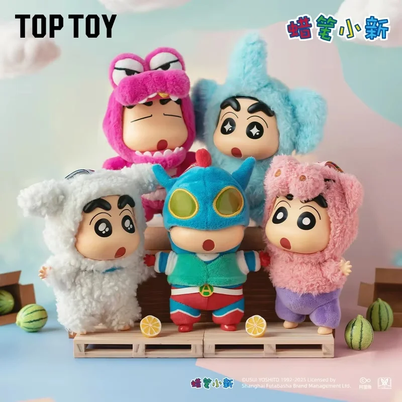 Miniso Crayon Shinchan Dress Up Party Series Blind Box Vinyl Garage Kit Kawaii Desktop Decoration Surprise Box Kid Birthday Gift