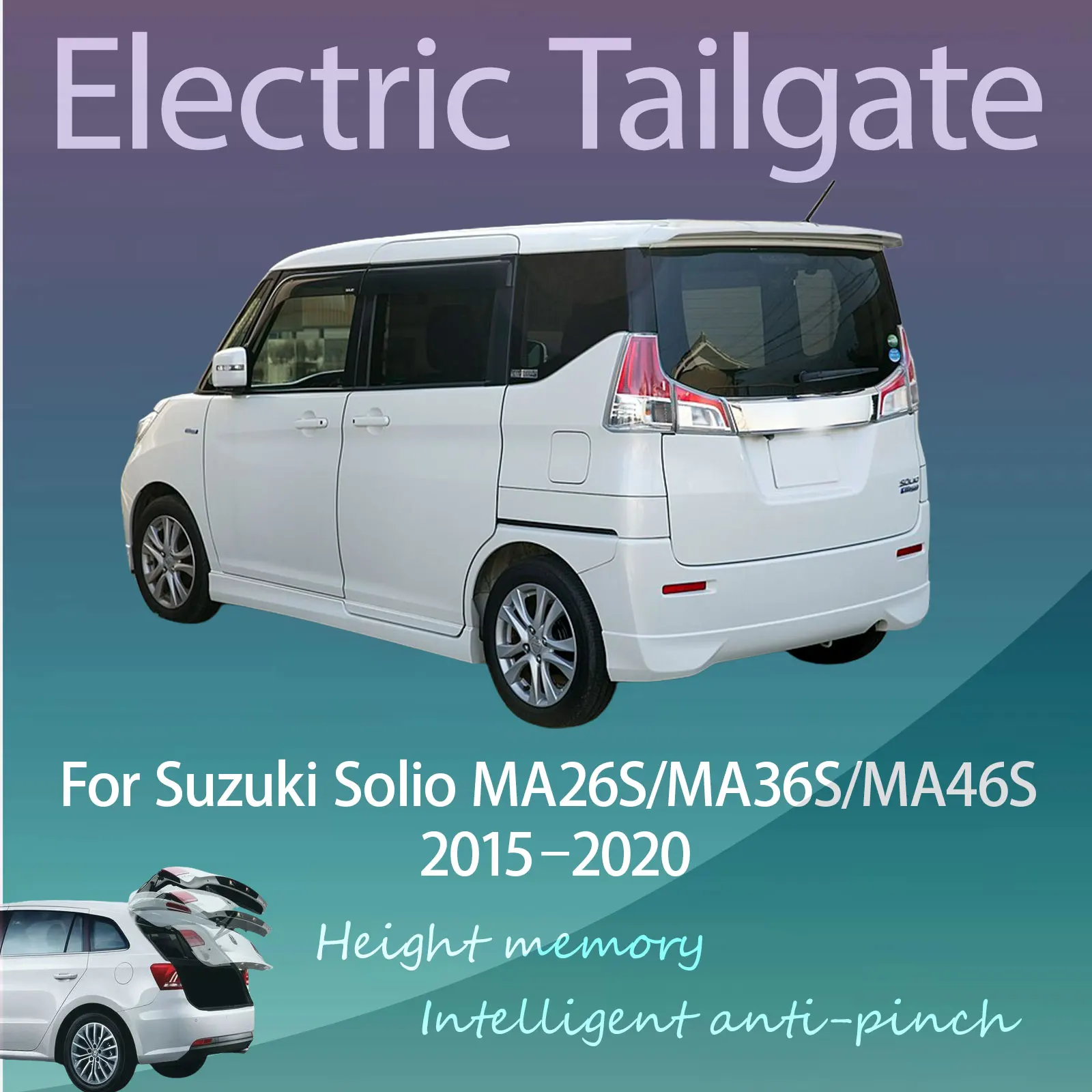 For Suzuki Solio MA26S/MA36S/MA46S 2015–2020 Electric Tailgate with Sensor Trunk Anti-pinch Memory Height Intelligent Operation