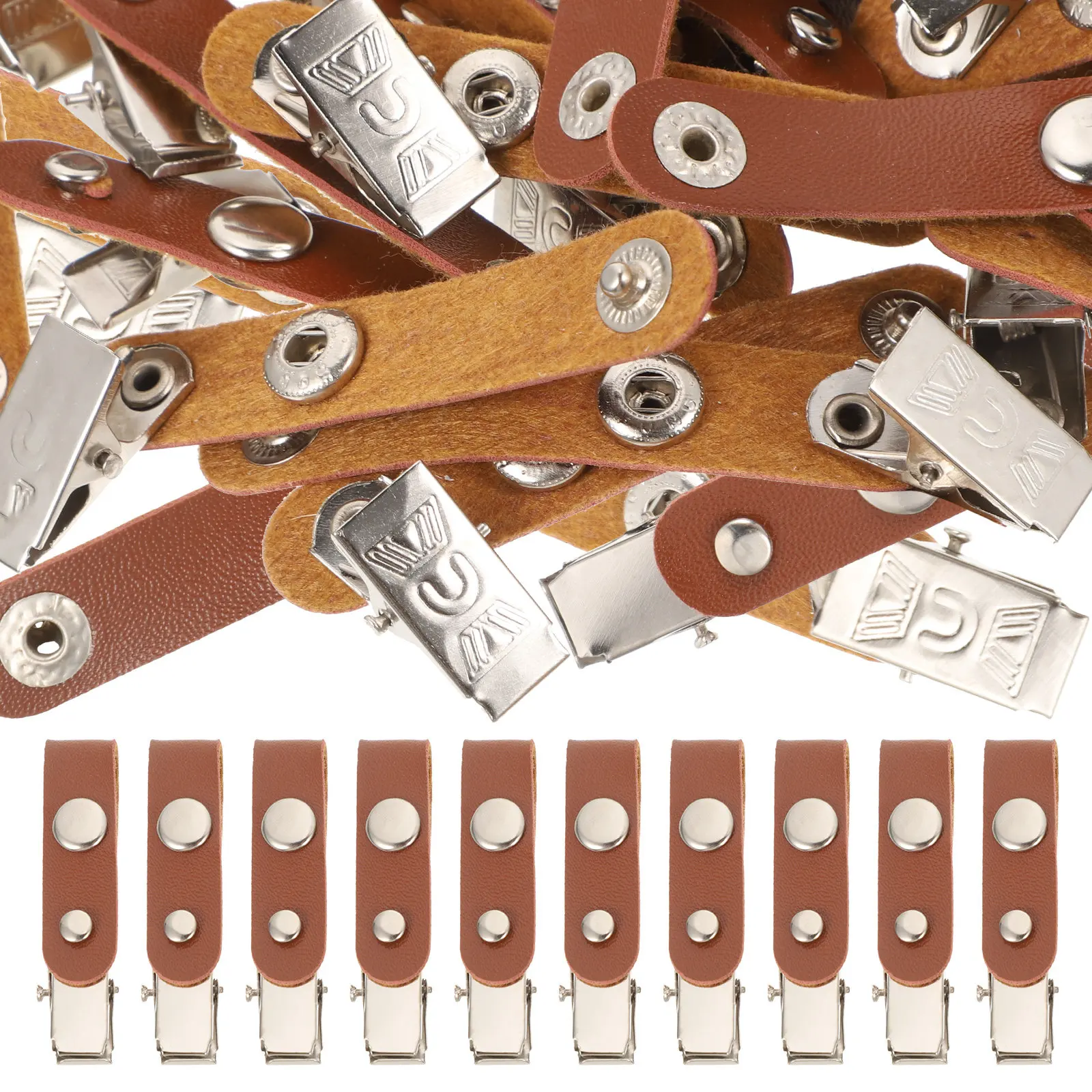 

50Pcs Name Tag Holder Premium Metal Badge Clip Lightweight Id Badge Holder for Nurse Doctor School Staff Trade Show Compact