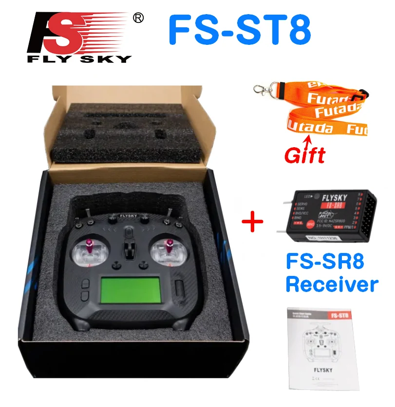 

In Stock FlySky FS-ST8 2.4GHz 10CH ANT RGB Assistant 3.0 Radio Transmitter with SR8 Receiver for RC Drone Airplane Car Boat