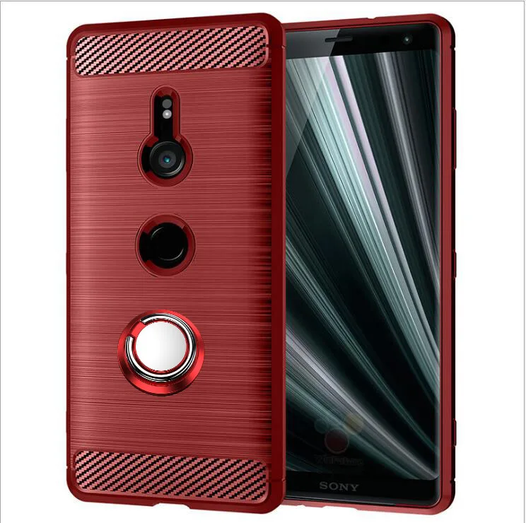 Luxury Brushed Carbon Fiber Phone Case For Sony Xperia XZ3 H8416 6.0\