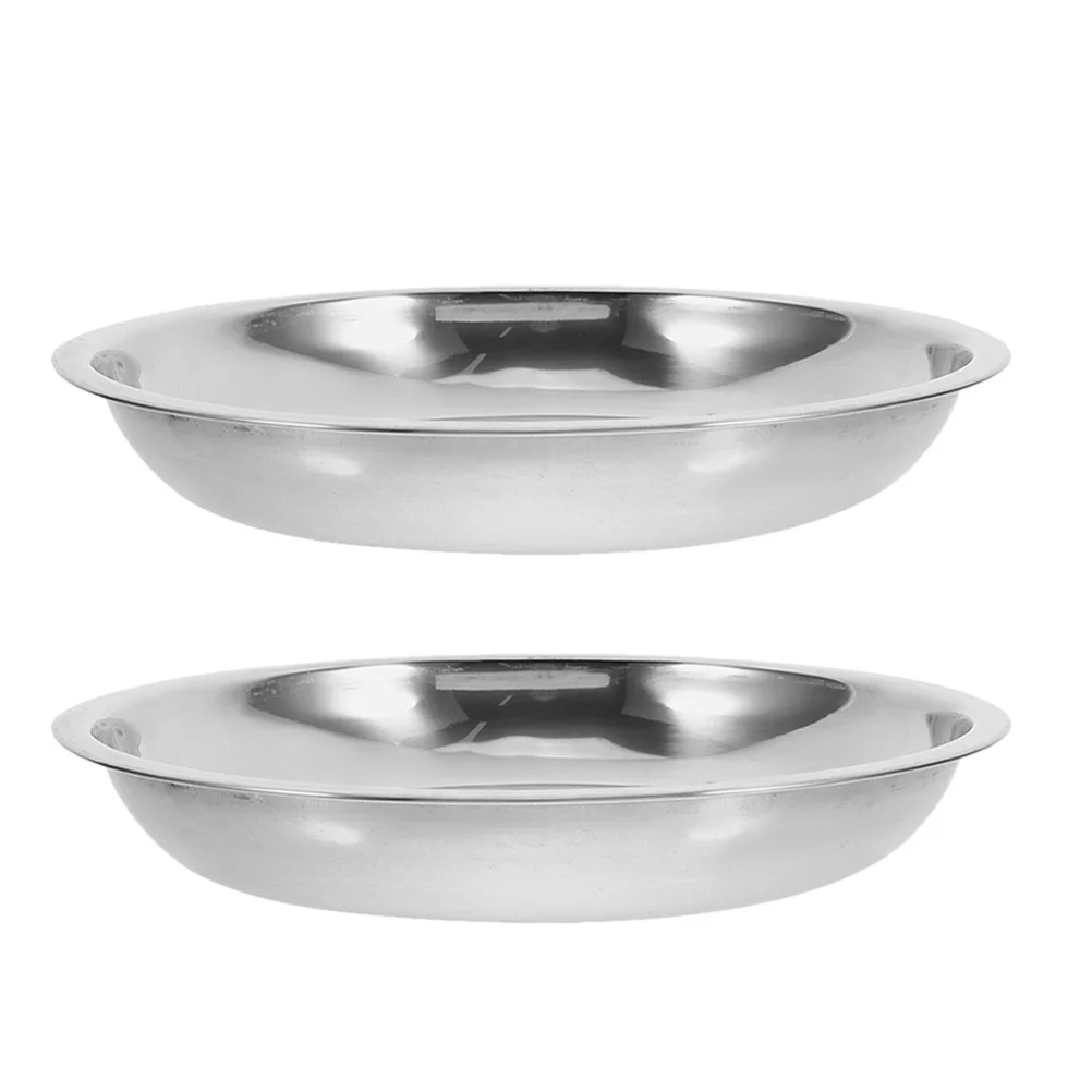 

2Pcs Metal Pet Bowls Stainless Steel Shallow Design for Whisker Friendly Feeding Suitable for Cats Puppies Easy Clean Dog Cat