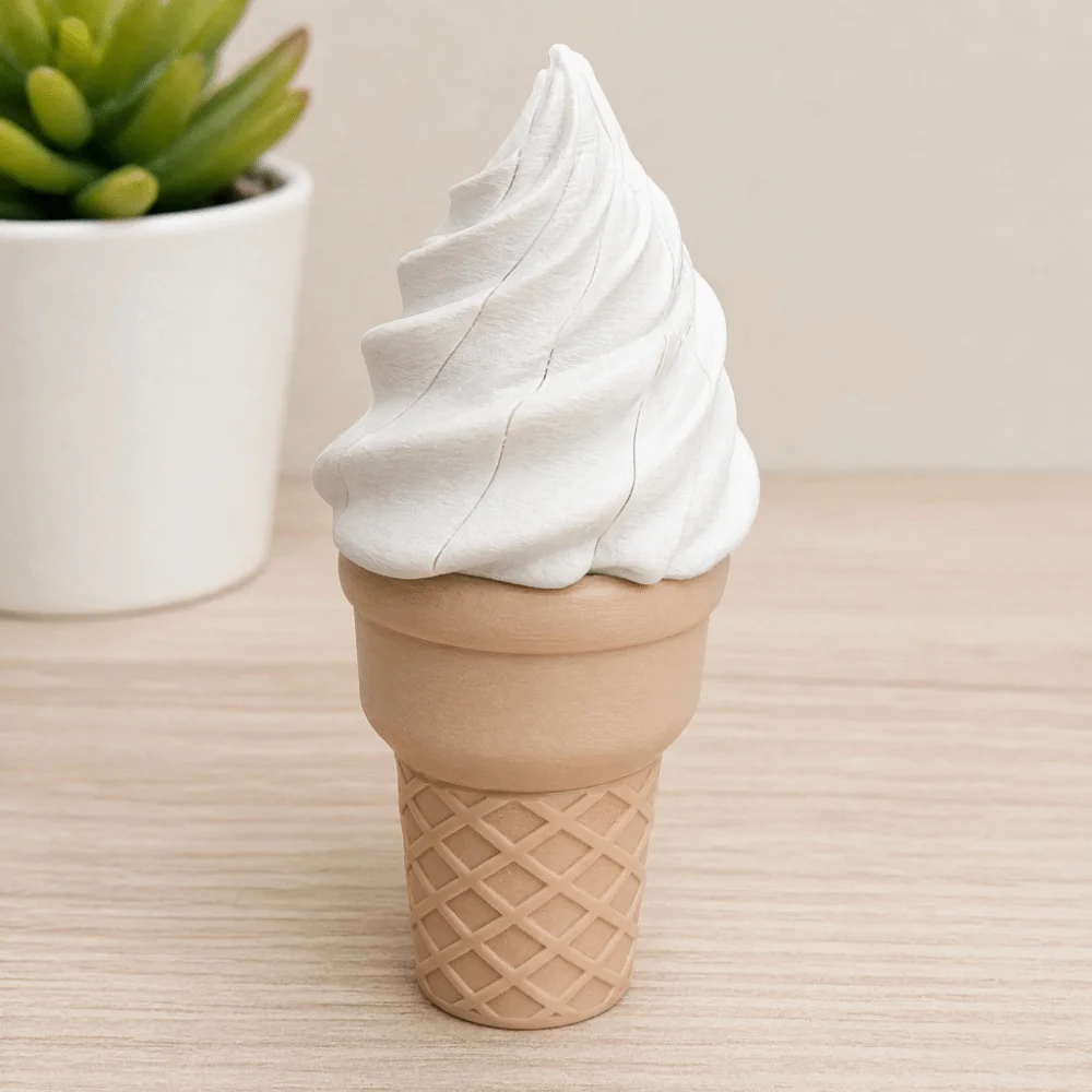3D Printed Telescopic Ice Cream Spiral Style Creative Retractable Funny Cone Shaped Extendable Prank Desk Decor